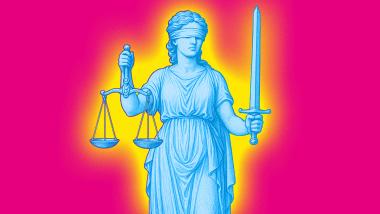 Jusizia in FDP-Farben